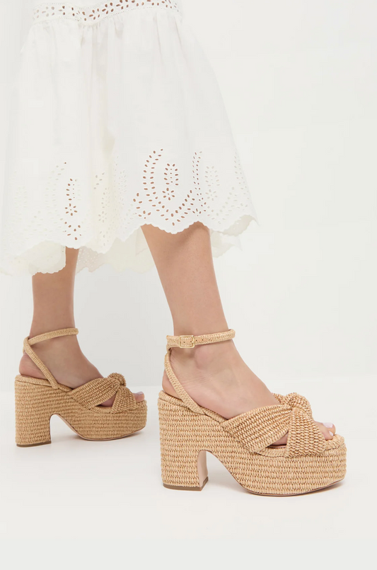 Liza Natural Platform Sandal