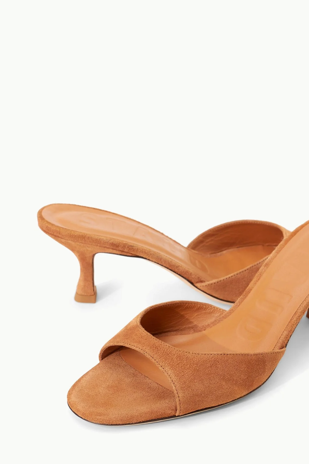 Brigitte Mule in Tan Suede