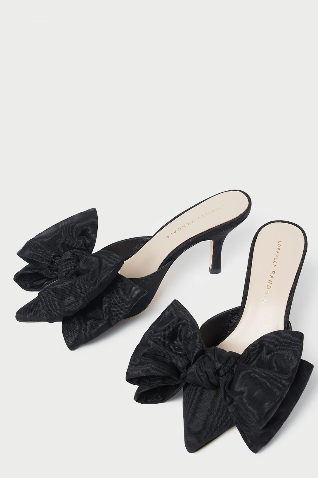 Margot Black Moiré Bow Mule