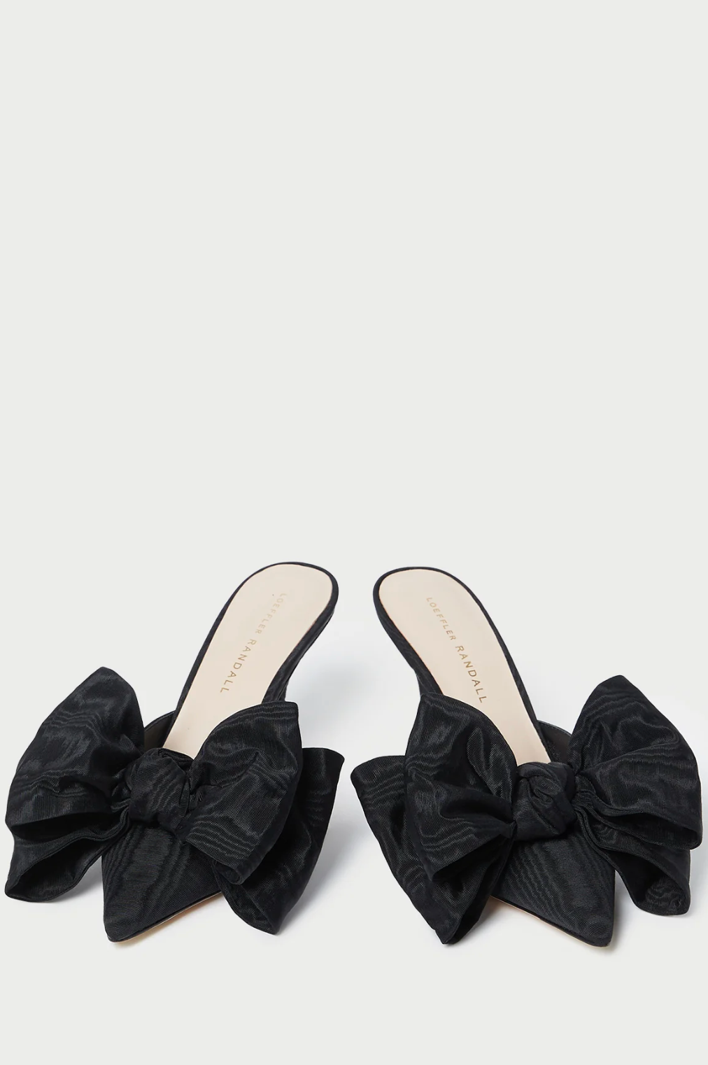 Margot Black Moiré Bow Mule