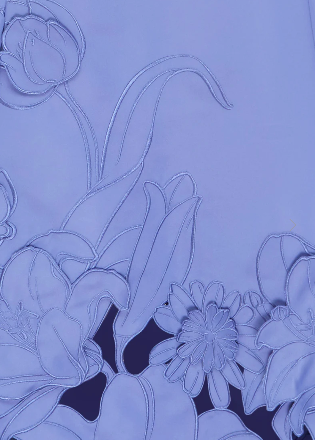 Caroline Appliqué Short Sleeve Midi Dress in Midnight