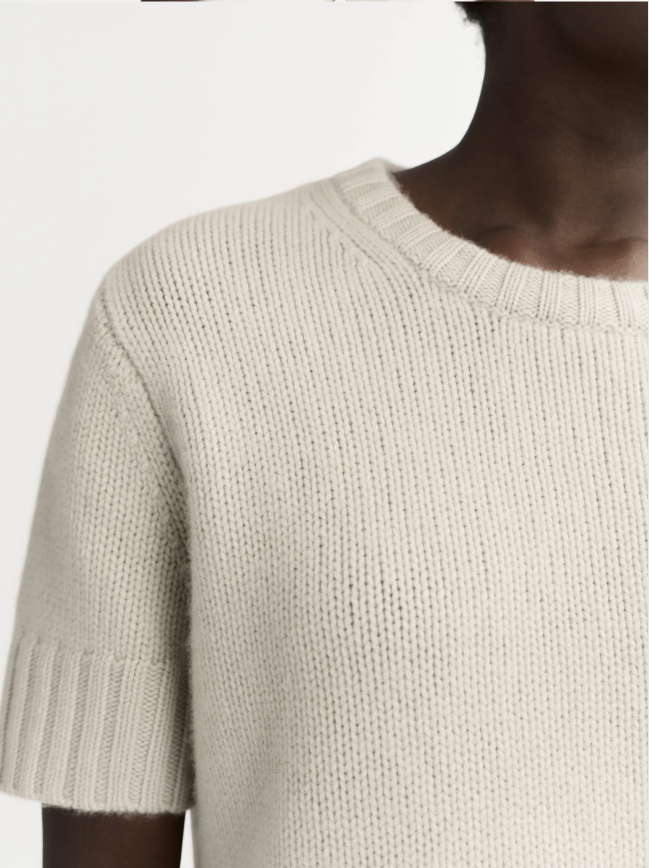 Chunky Short Sleeve-Chalk