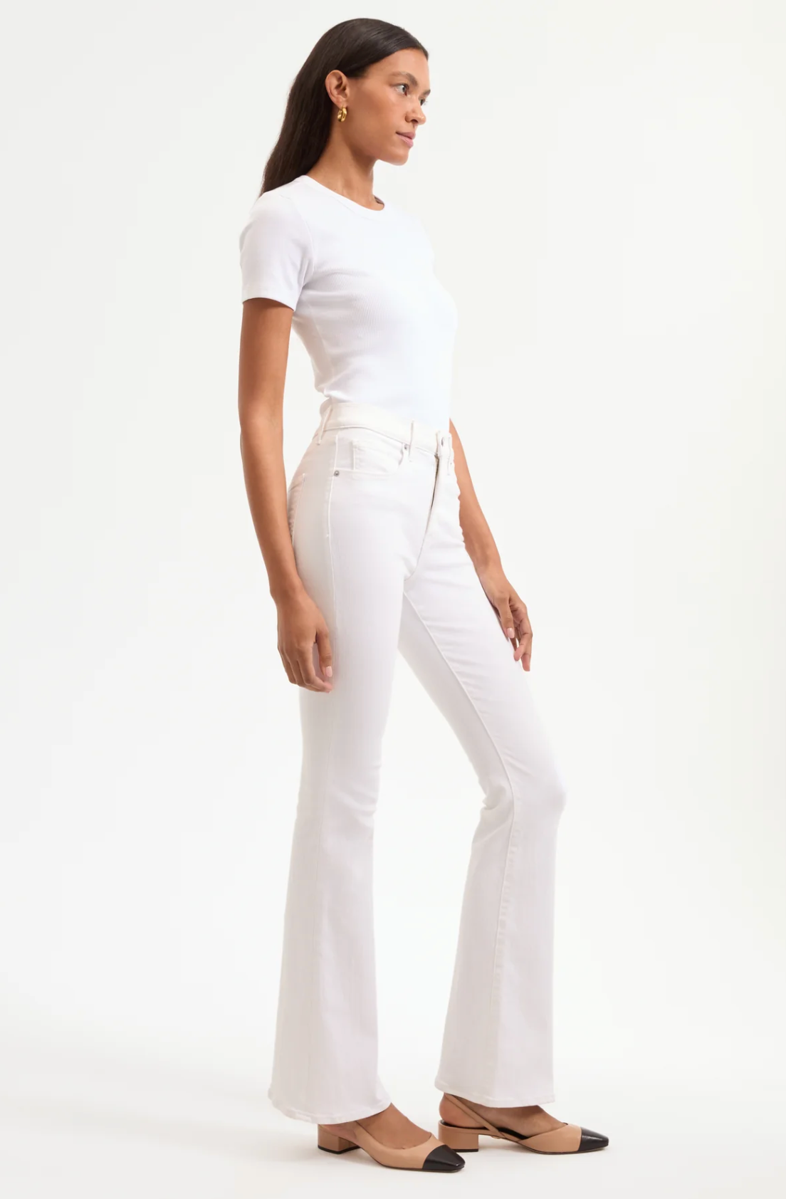 Beverly Skinny-Flare Jean in White