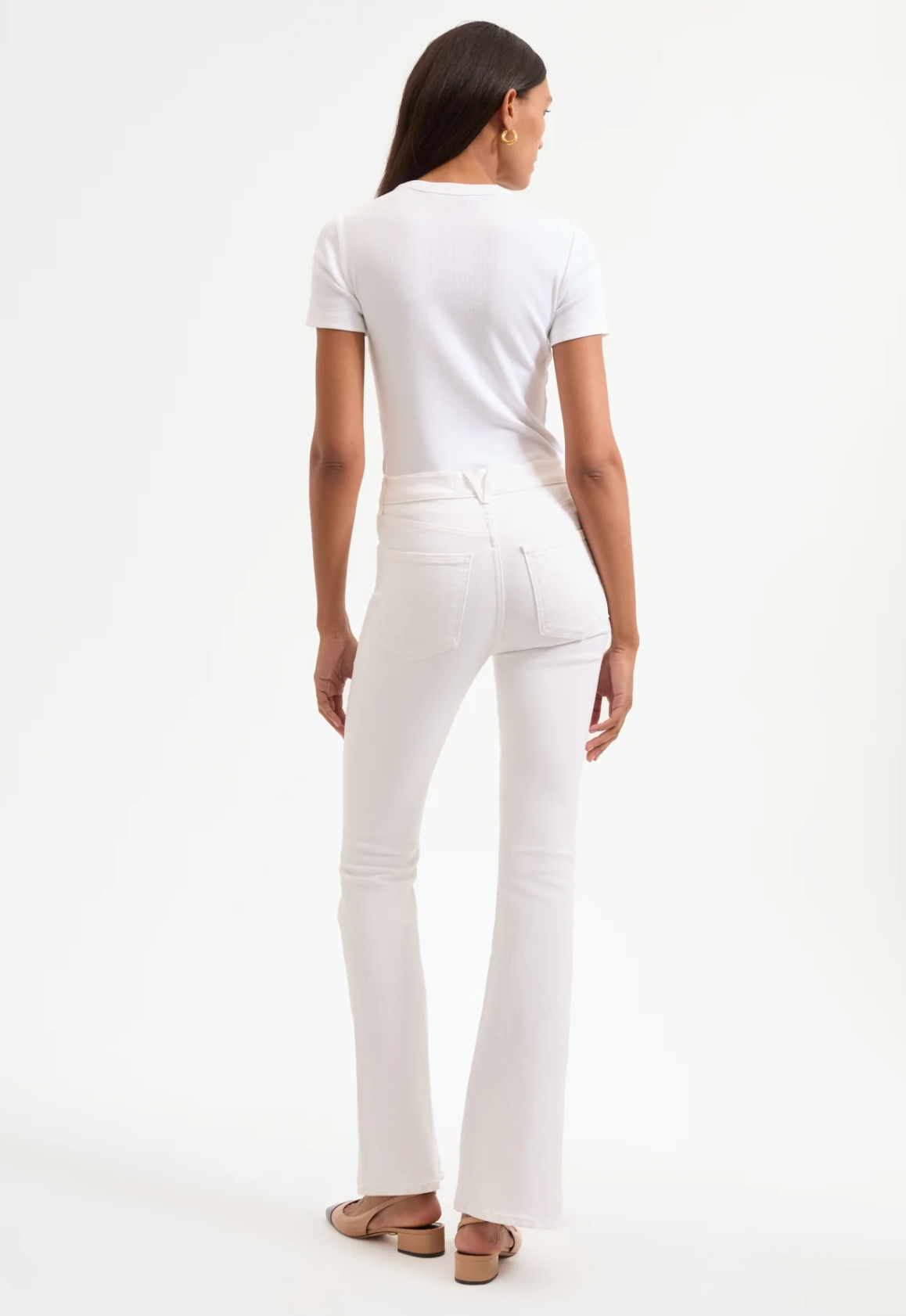 Beverly Skinny-Flare Jean in White