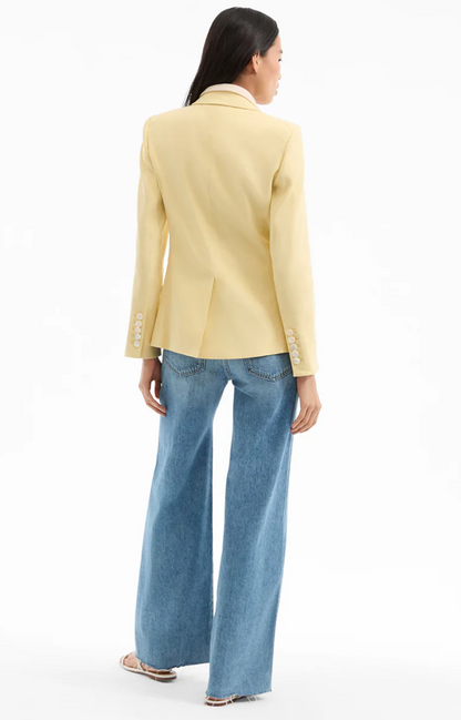 Miller Stretch-Linen Dickey Jacket in Chamomile