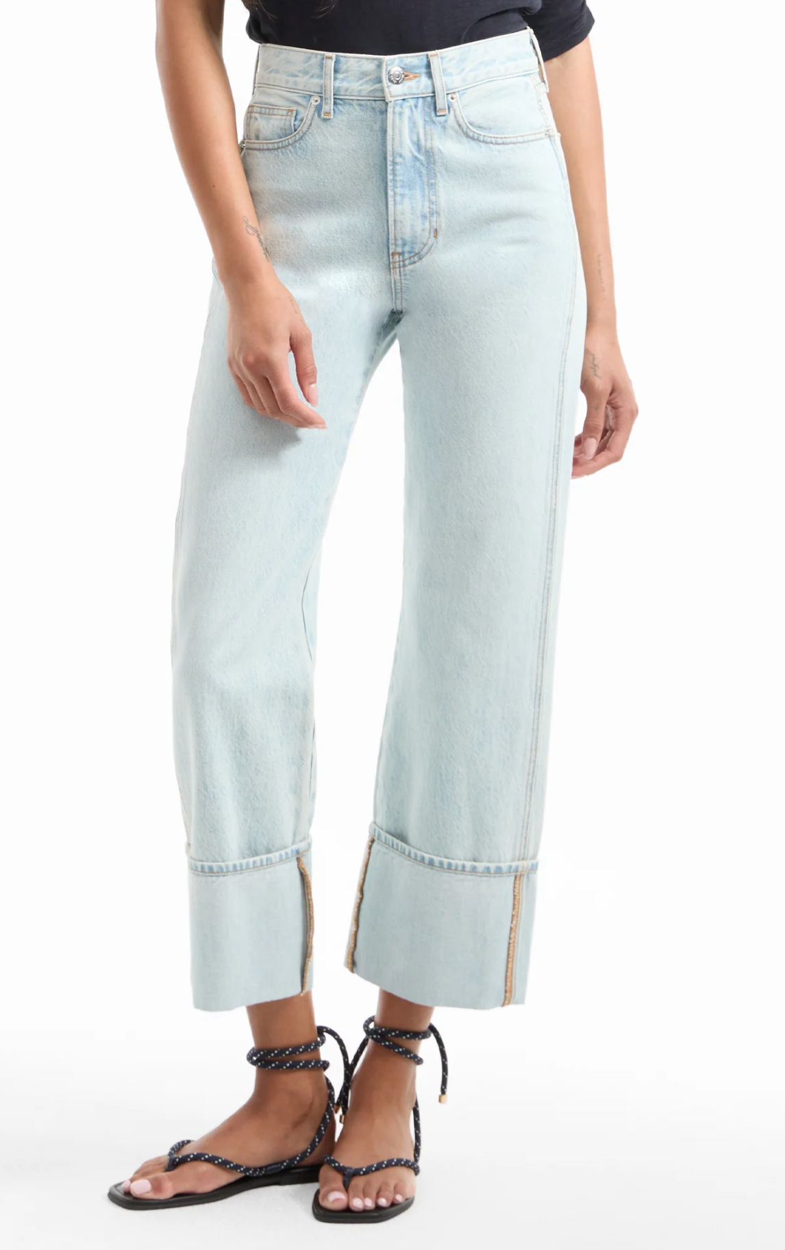Dylan Straight-Leg Jean in Pale Stone