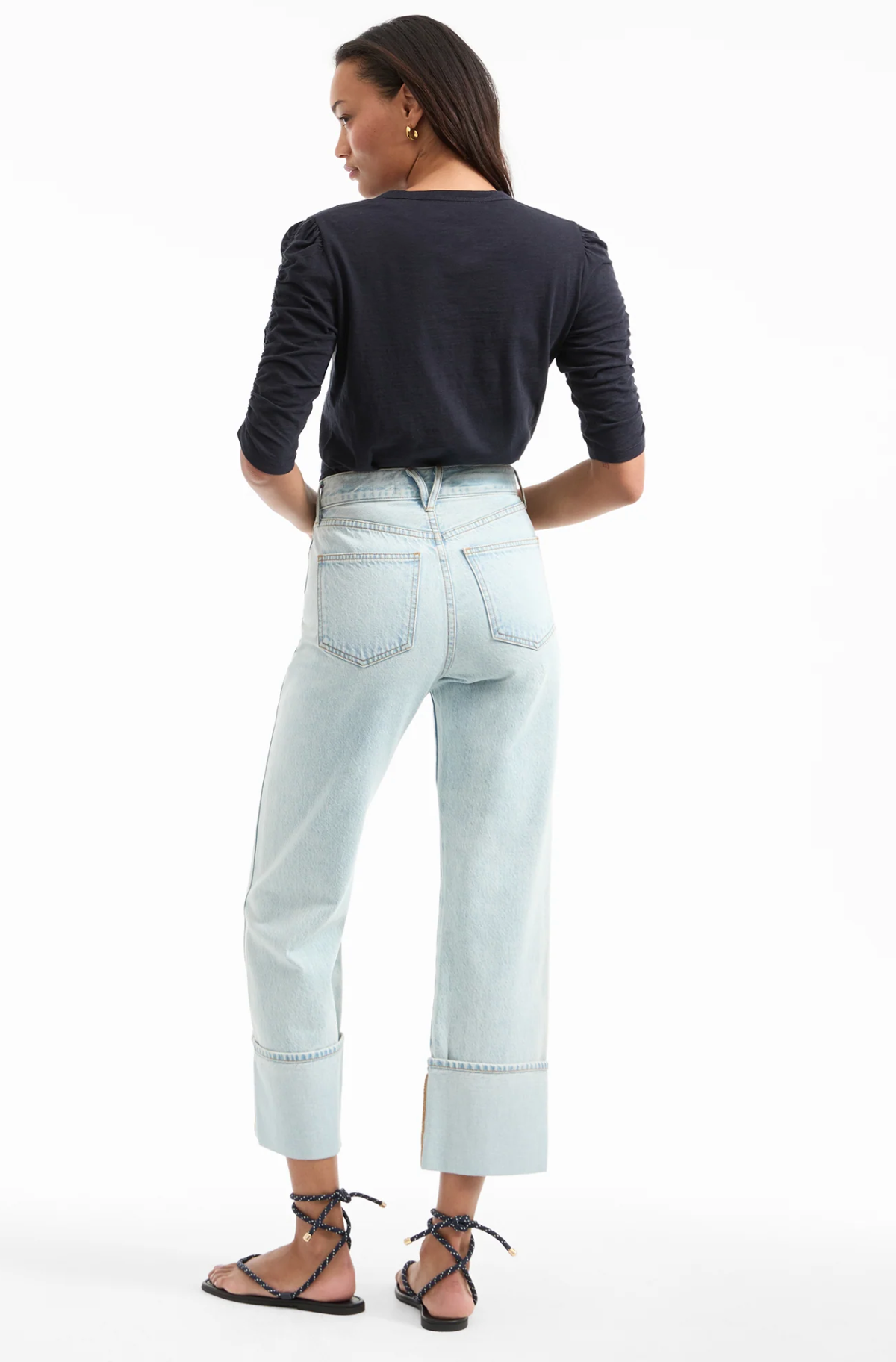 Dylan Straight-Leg Jean in Pale Stone