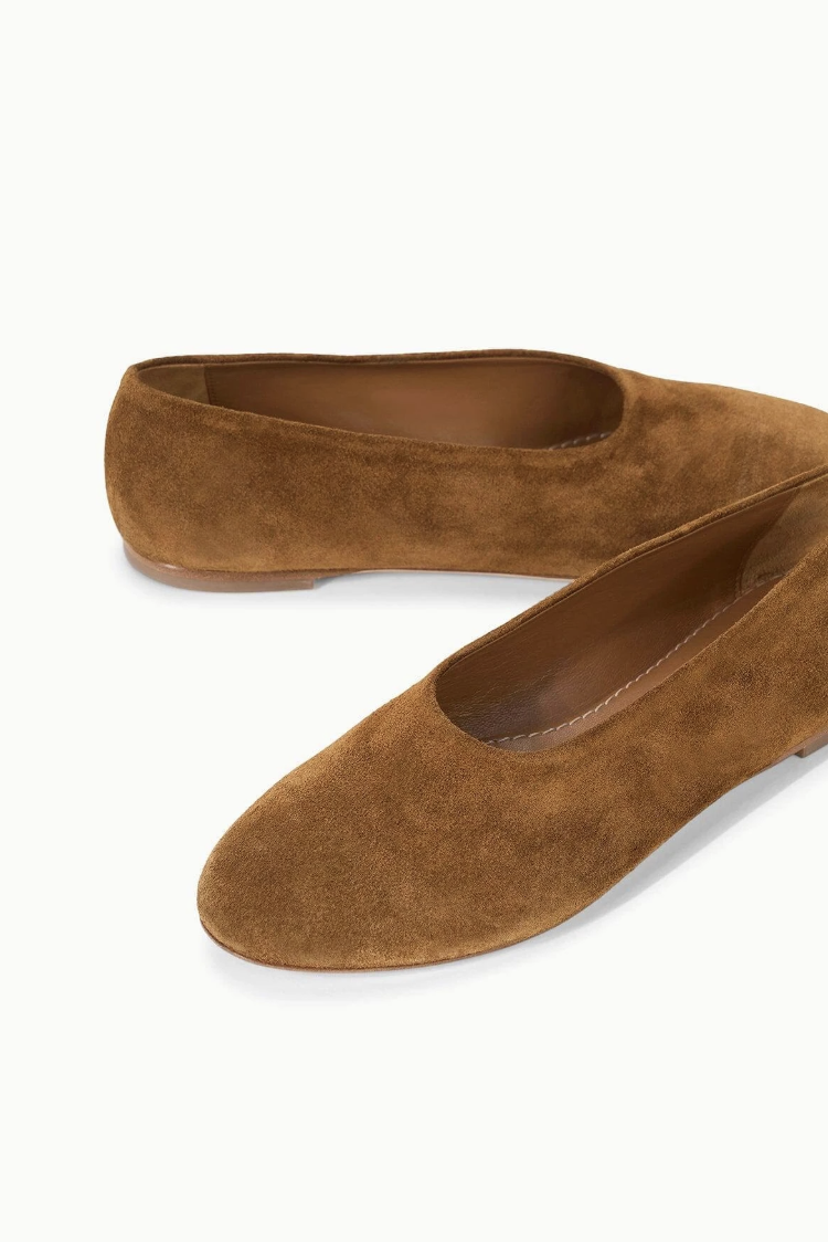 Alba Ballet Flat in Tan