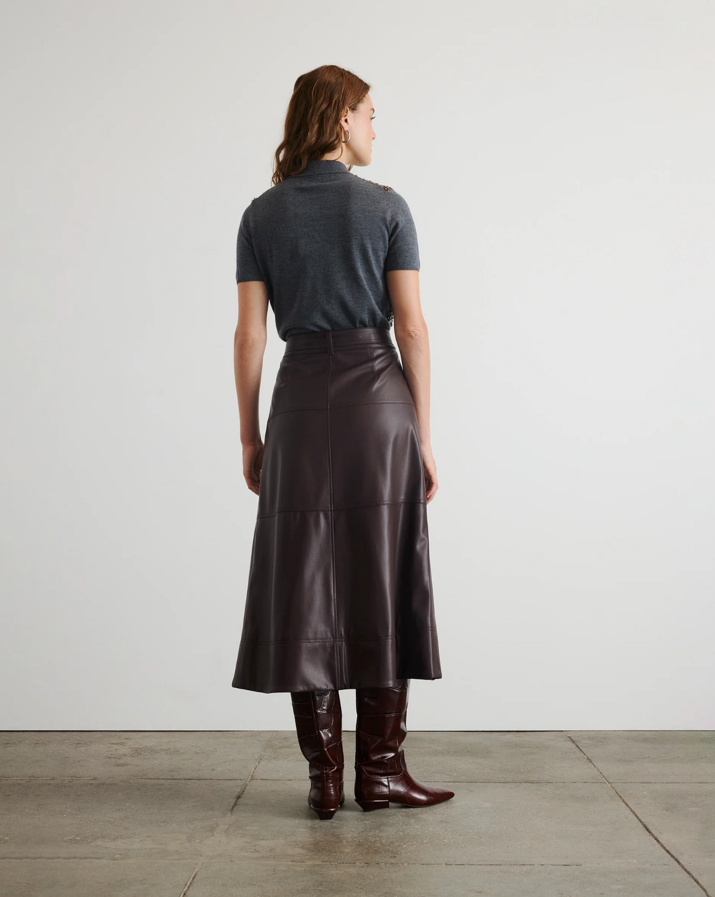 Hudley Skirt in Oxblood