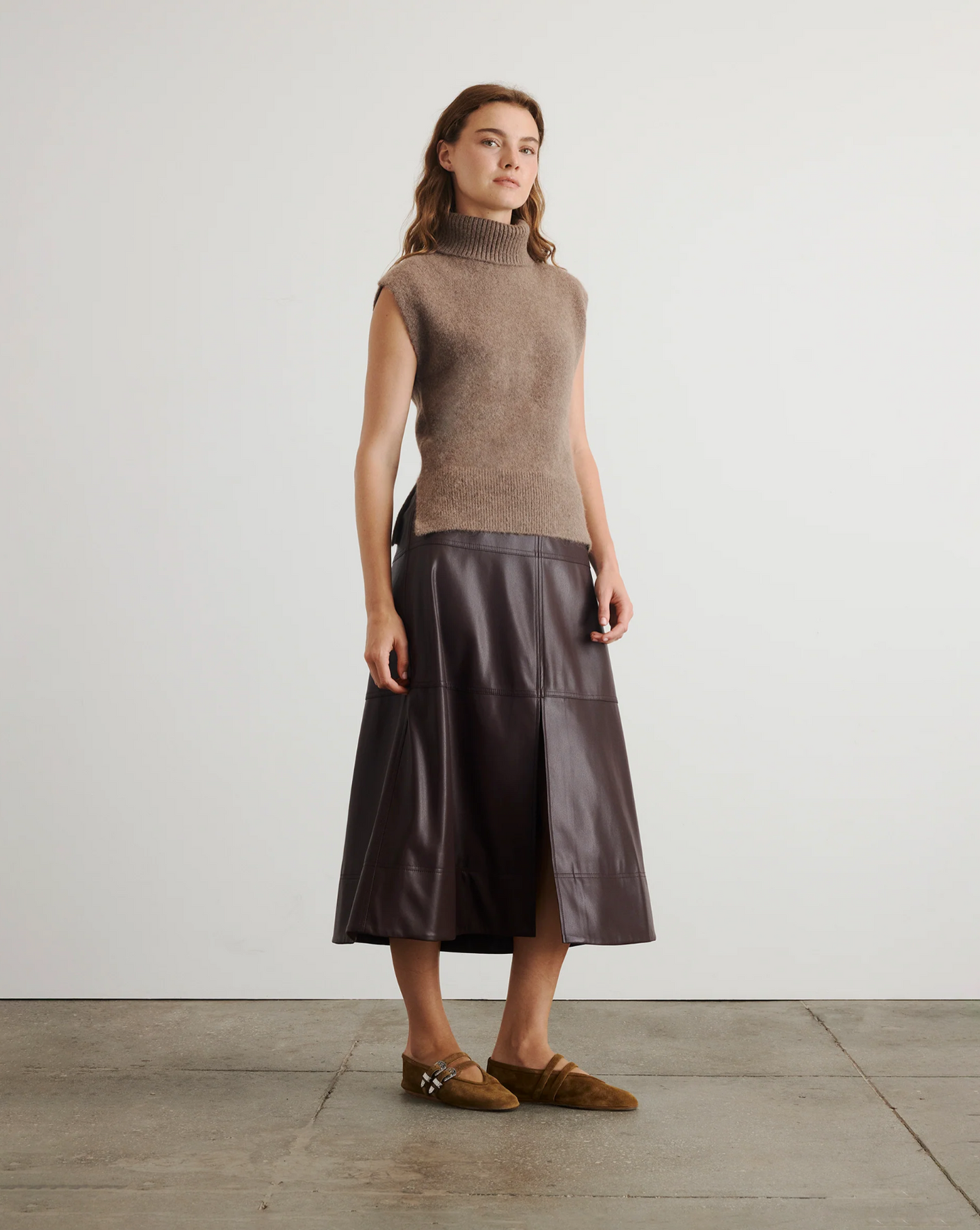 Aaron Sweater Top in Walnut