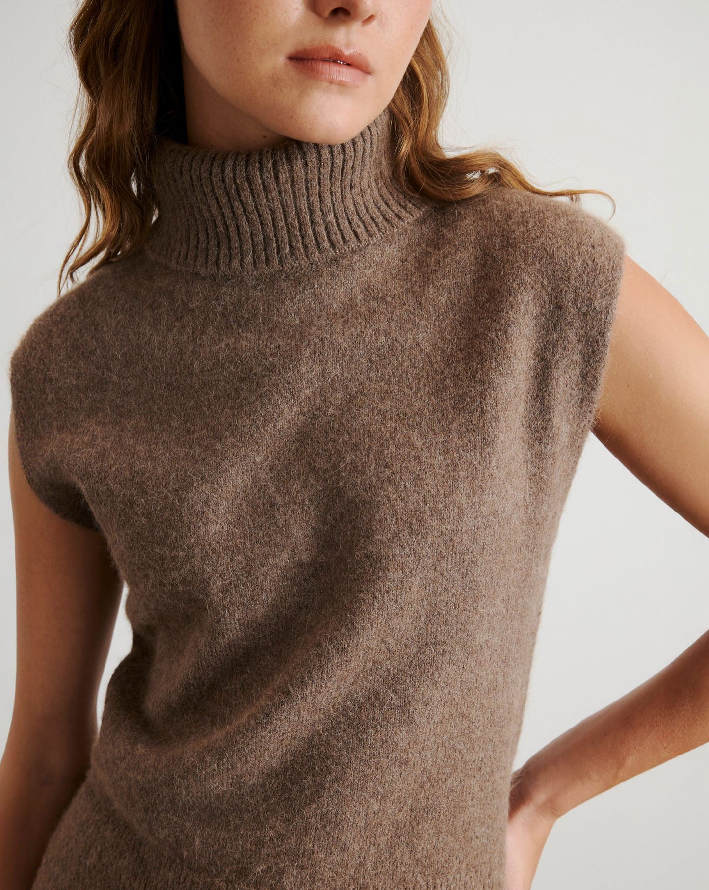 Aaron Sweater Top in Walnut