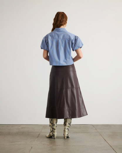 Elza Top in French Blue/White Multi