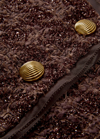 Audrina Metallic Tweed Jacket