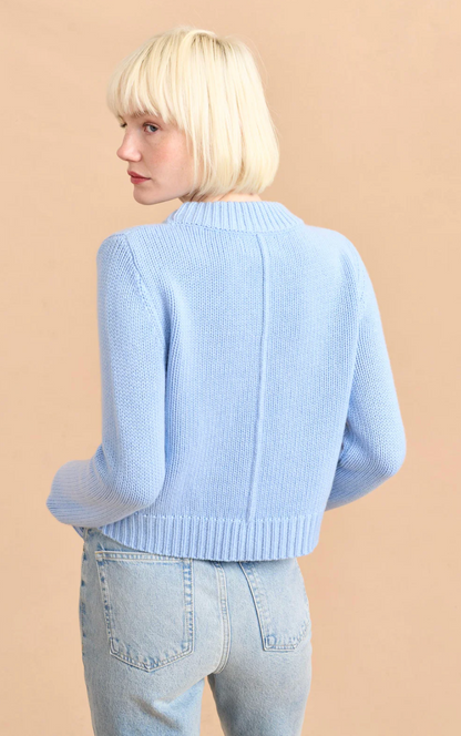 Solid Mini Marin Sweater in Light Blue