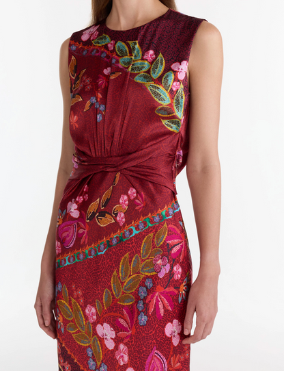 Gwen Dress in Garnet Terrazzo