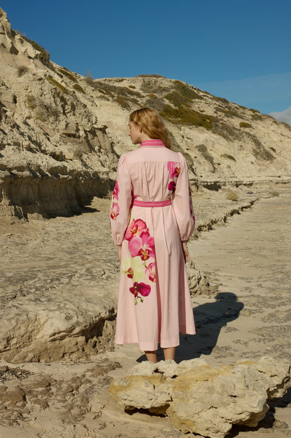 Lucille Dress in Icing Phalae