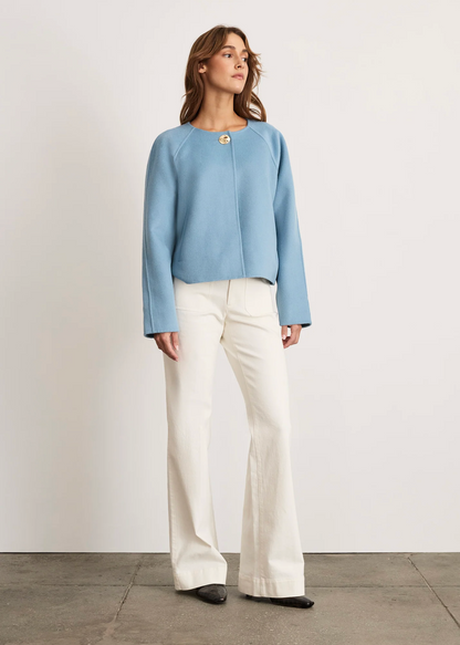 Micah Jacket in Cloudy Seafoam