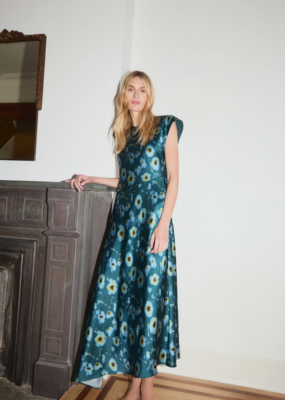 Violeta Dress in Emerald Multi