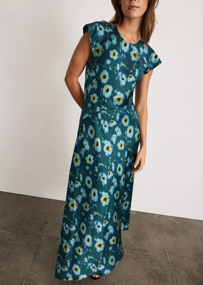 Violeta Dress in Emerald Multi