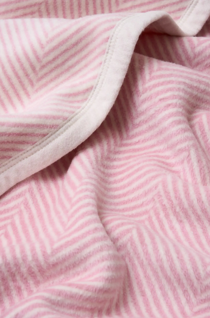 Harborview Herringbone Blush Blanket