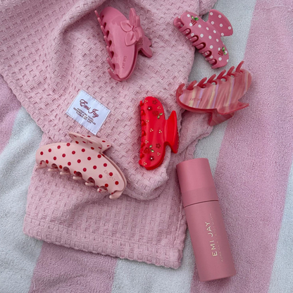 Big Effing Clip in Blush Polka Dot