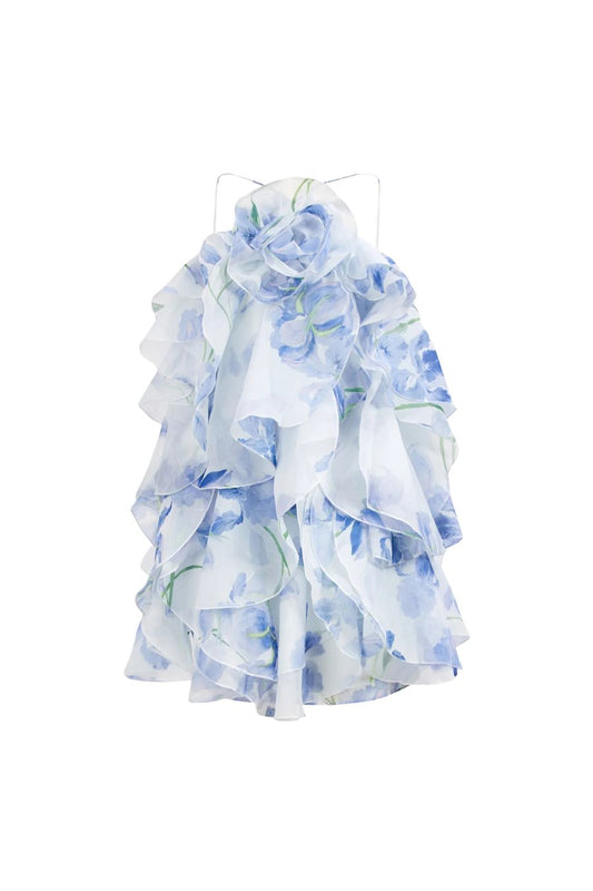 Pandorea Layered Mini Dress in Iris