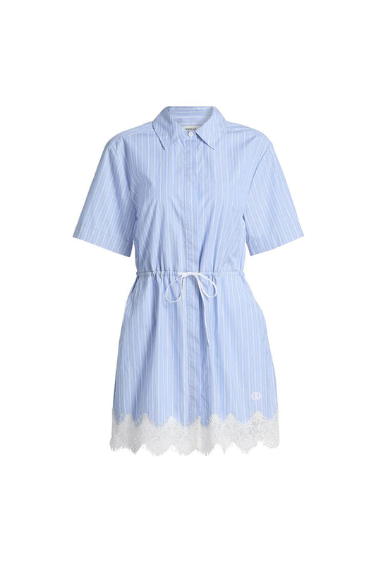 Calder Mini Dress in Oxford Blue Stripe