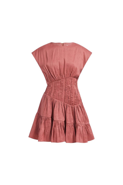 Ecliptica Mini Dress in Spiced Coral