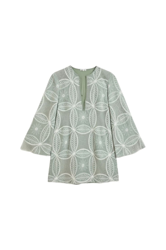 Mini Dress Gia in Sage Plain