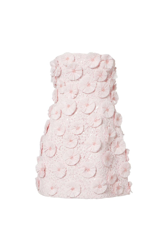 Holland Embellished Bustier Mini Dress in Cotton Candy