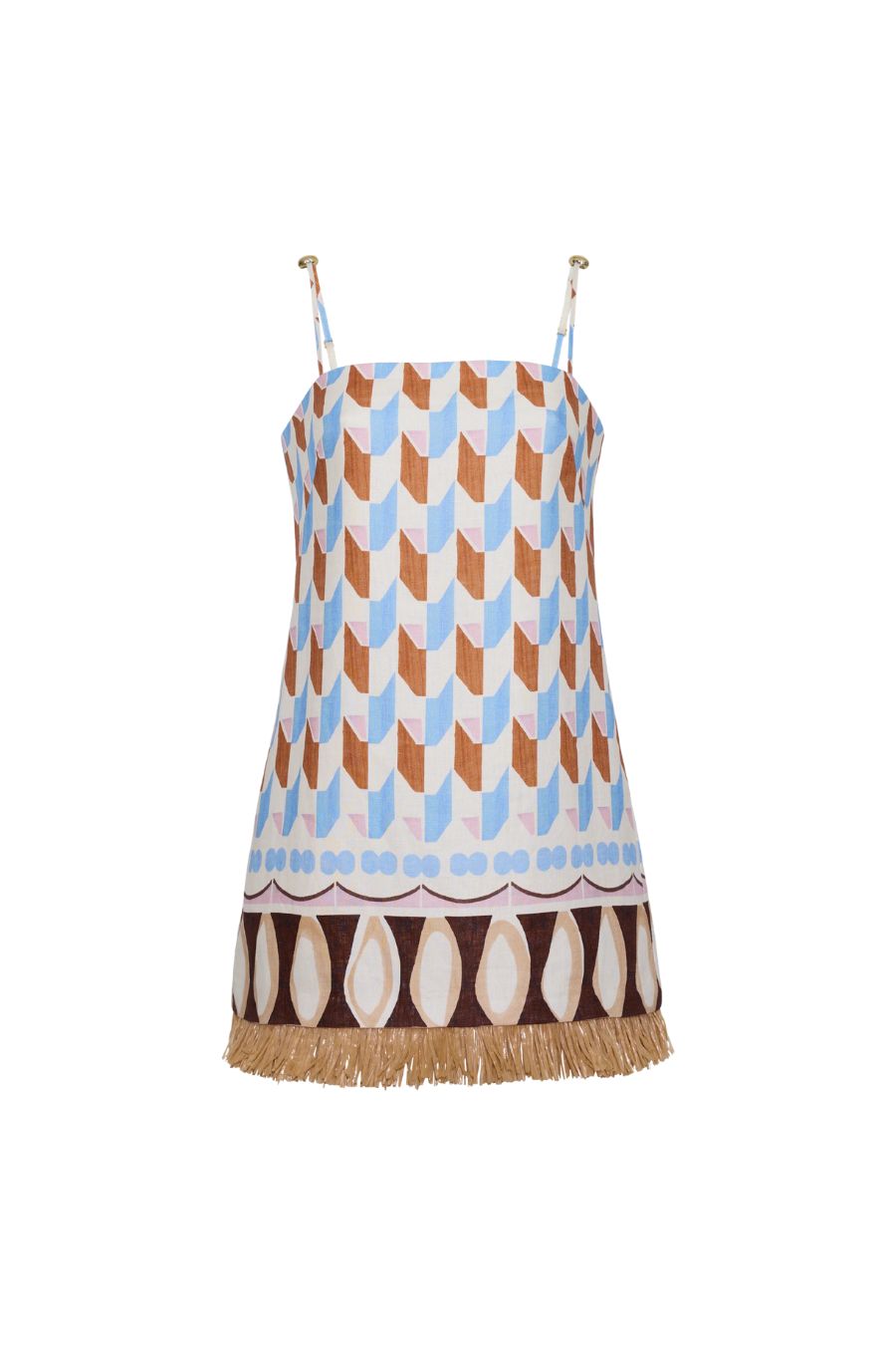 Valencia Mini Dress in Talavera Tile Ivory