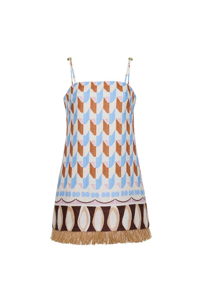 Valencia Mini Dress in Talavera Tile Ivory