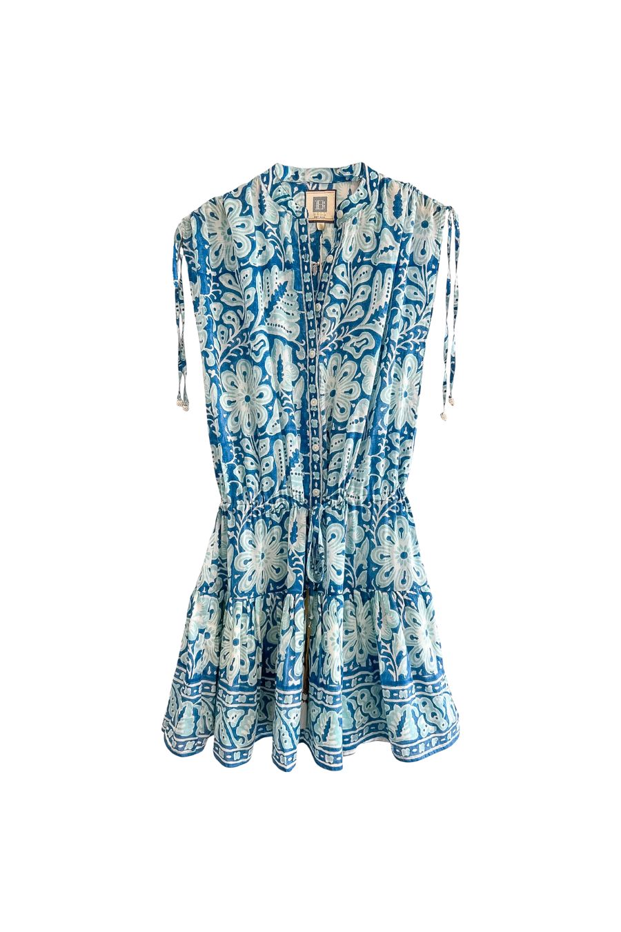 Paula Mini Dress in Turquoise Floral