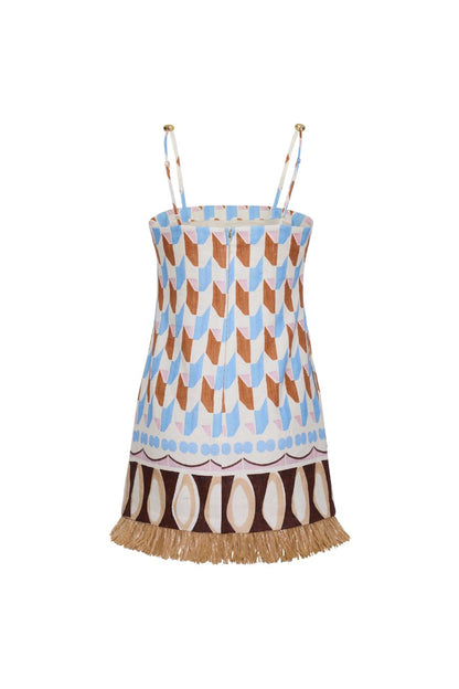 Valencia Mini Dress in Talavera Tile Ivory