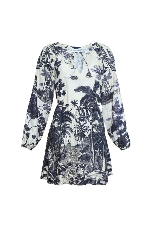 Lisette Dress in Bermuda Toile