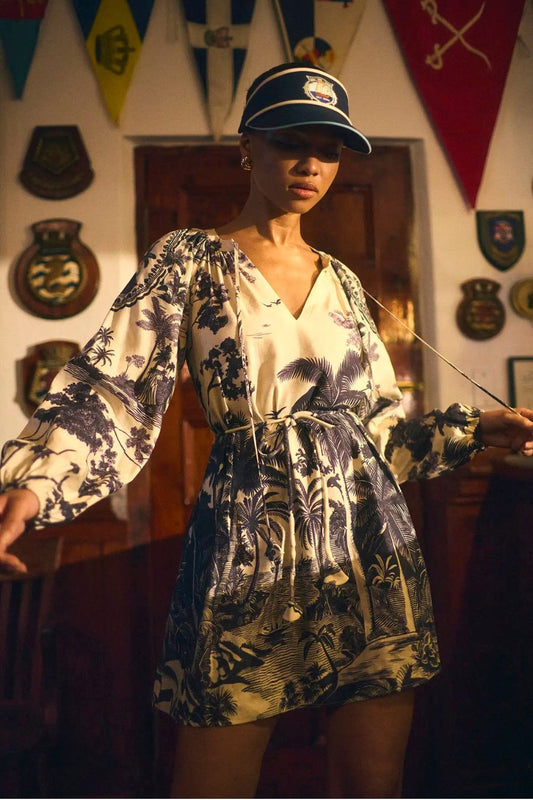 Lisette Dress in Bermuda Toile