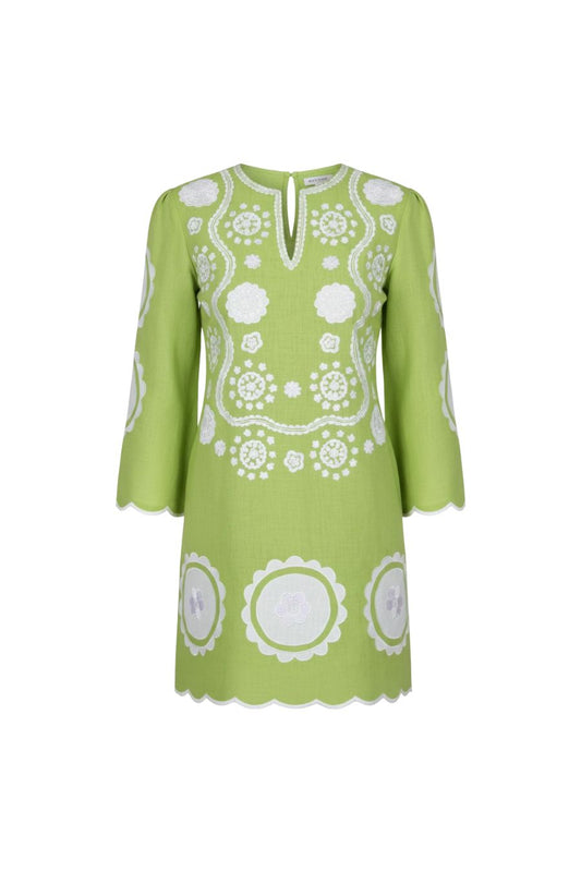 Alice Mini Dress in Lime