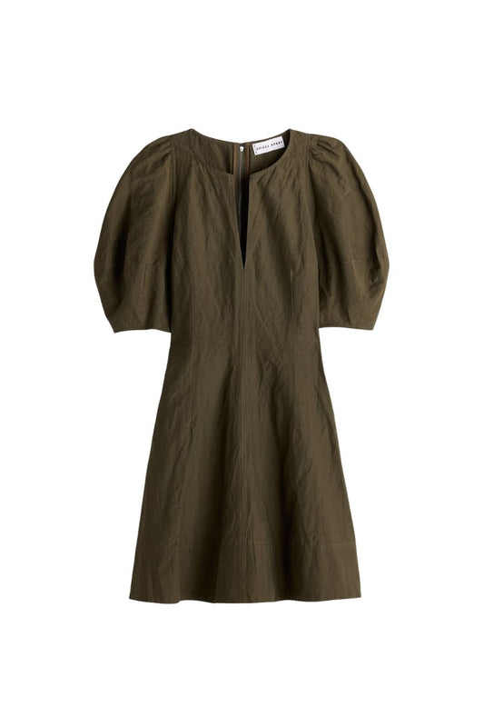 Sculpted Sabina Mini Dress in Dark Olive