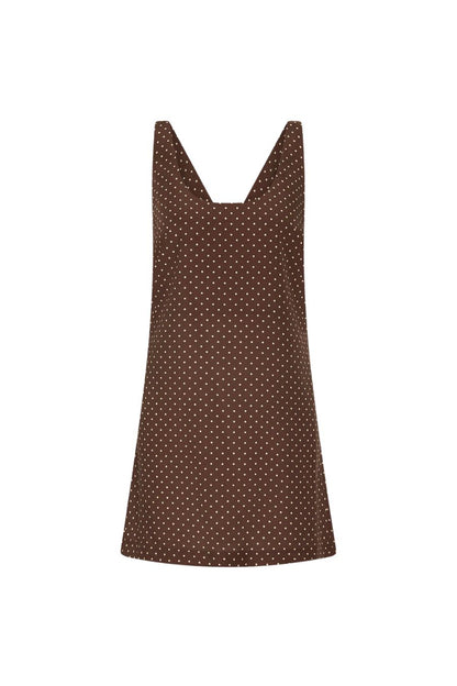 Evie Dress in Chocolate Vanilla Polka Dot