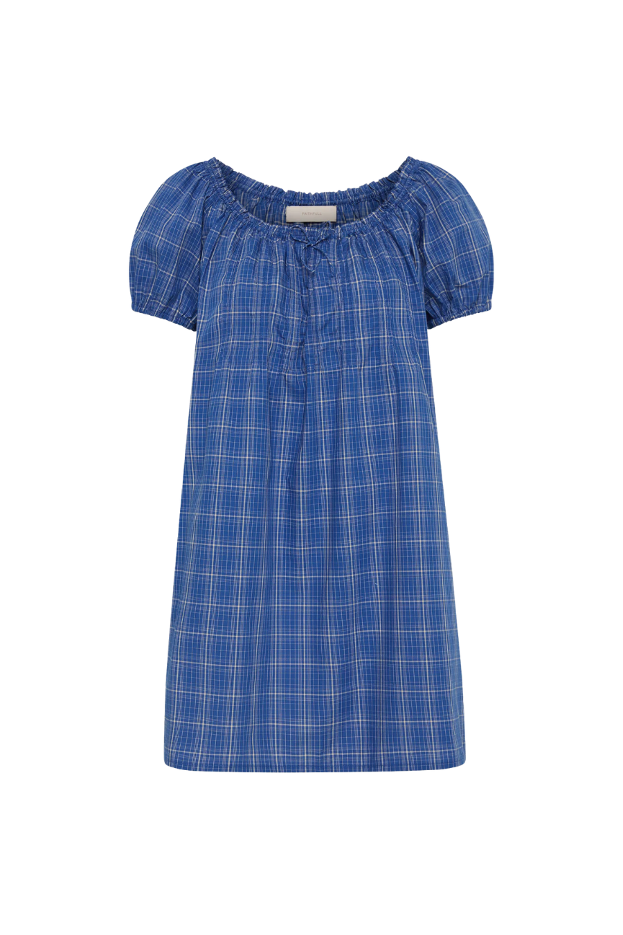 Costa Mini Dress Flor Check Cobalt
