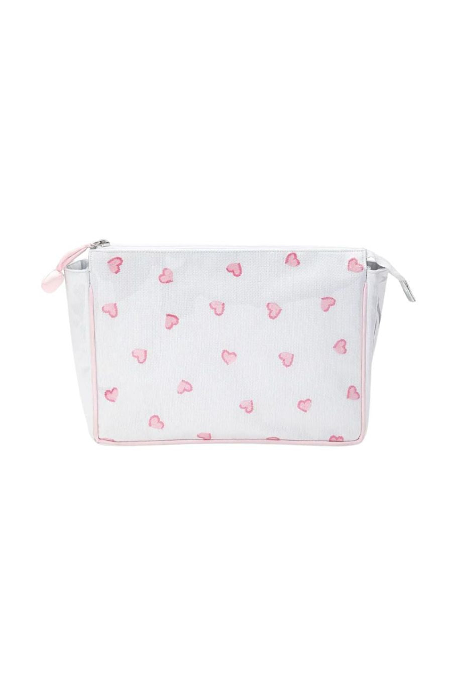 Hearts Large Makeup Bag in Pink