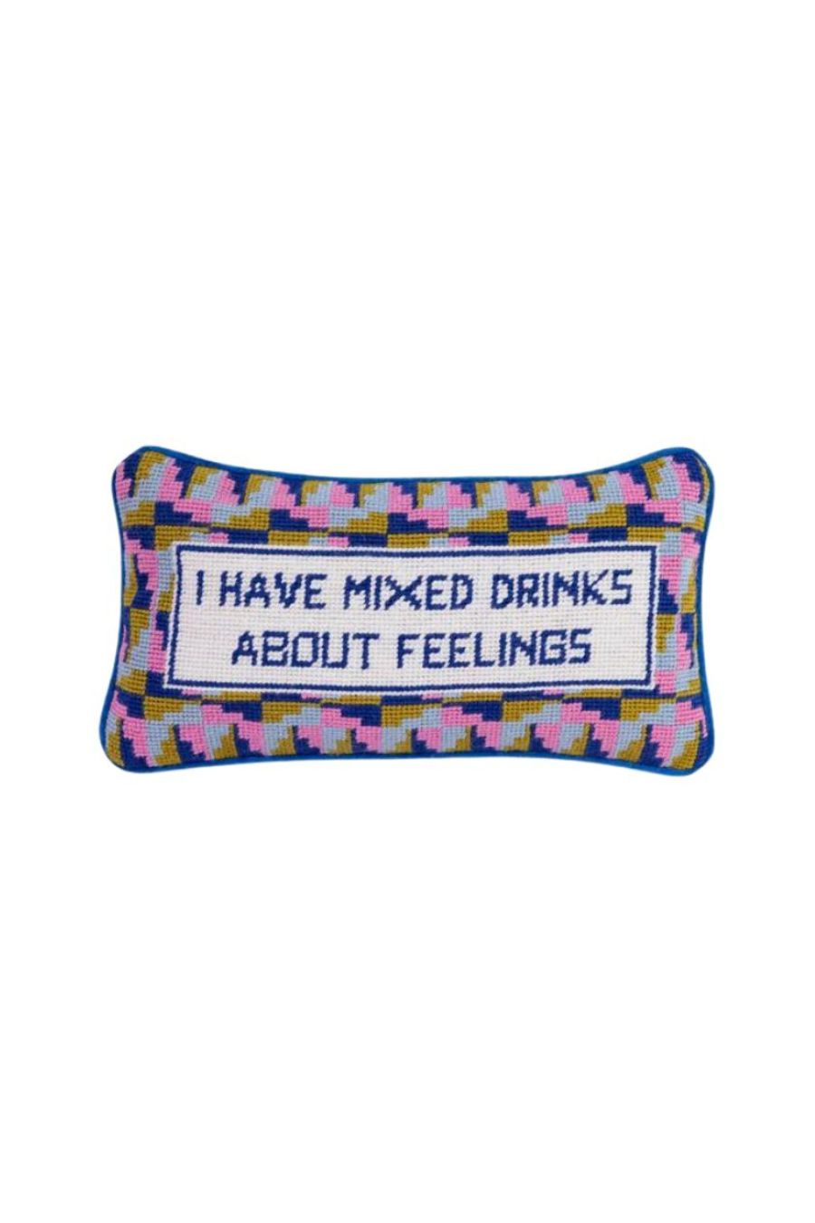 Mixed Drinks Needlepoint Pillow