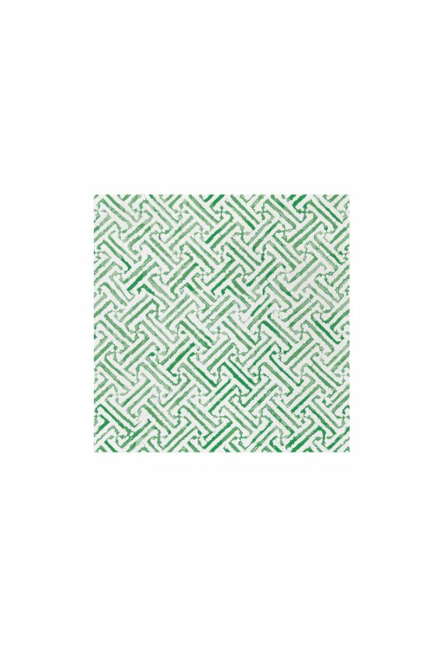 Papersoft Napkins Greek Key Green Dinner Napkins - Thumbnail 2