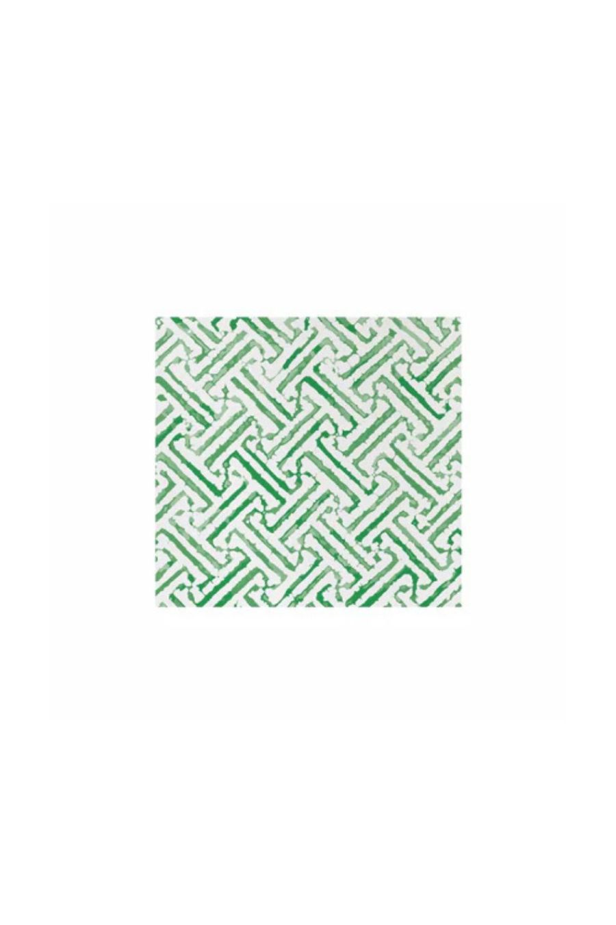 Papersoft Napkins Greek Key Green Cocktail Napkins