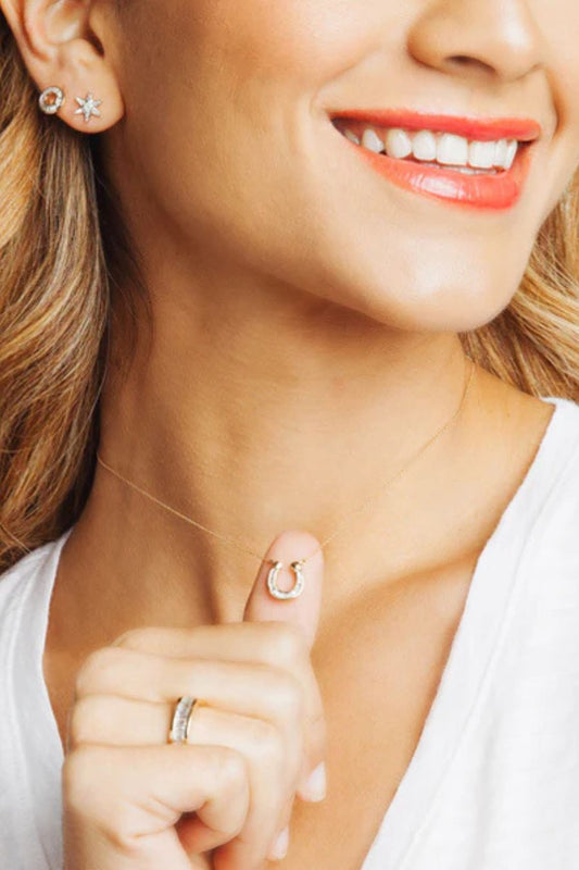 Baguette Horseshoe Necklace