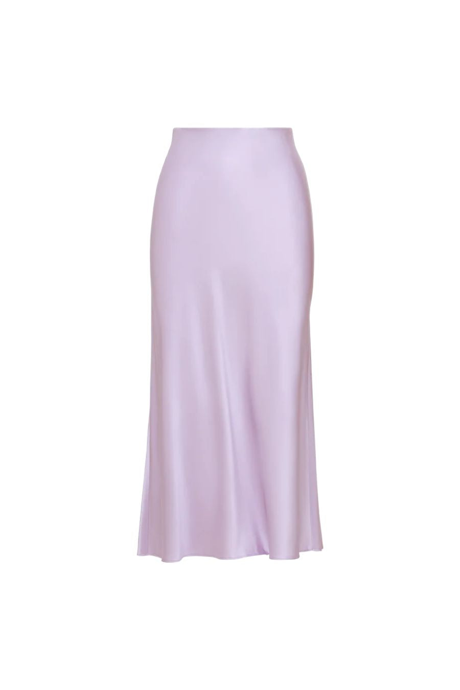 Clover Stretch-Silk Slip Skirt in Soft Lilac