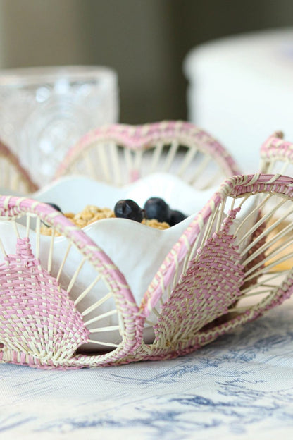 Flora Basket in Soft Pink