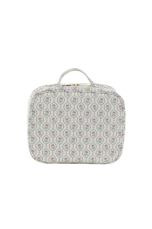 Luxe Trvl2 Cosmetic Case in Antibes with Navy Pinstripe Liner
