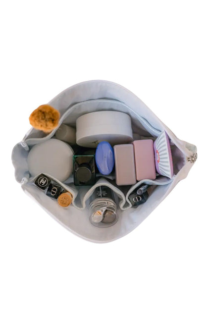 Josie Heart Large Makeup Bag in Blue