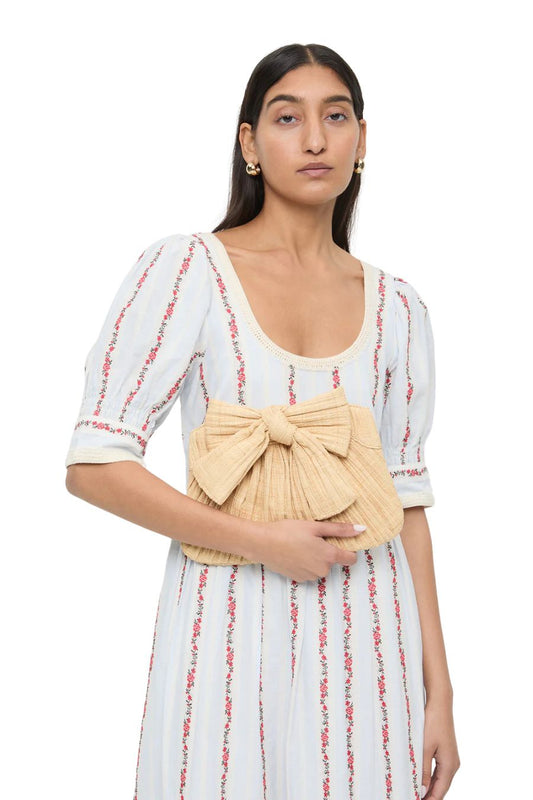 Rayne Pleated Bow Clutch